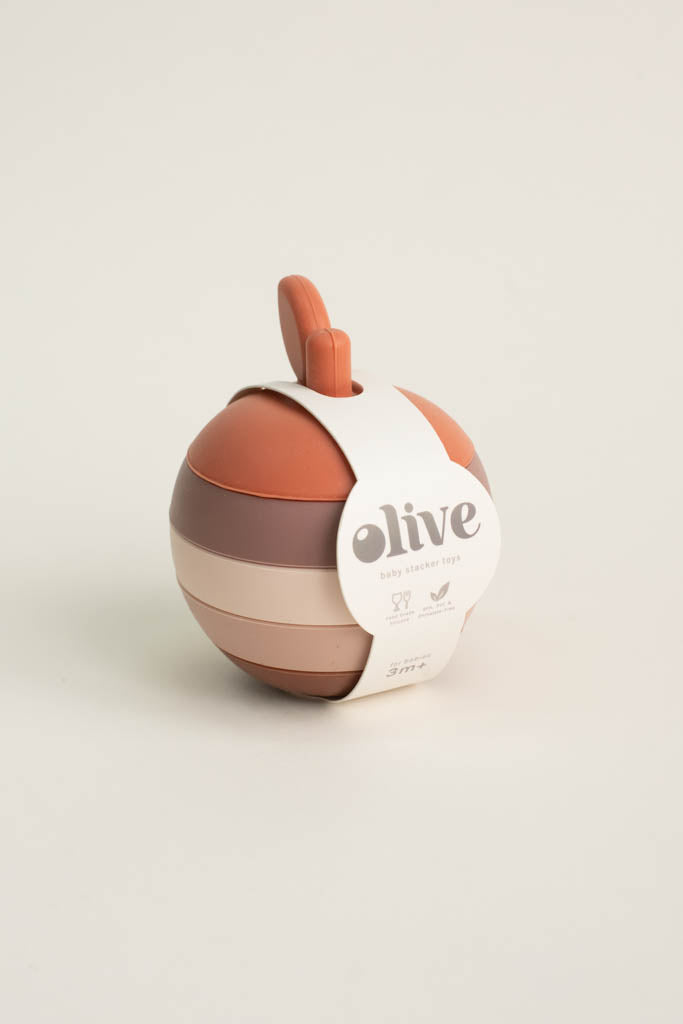 Olive Baby Silicone Stacker Apple